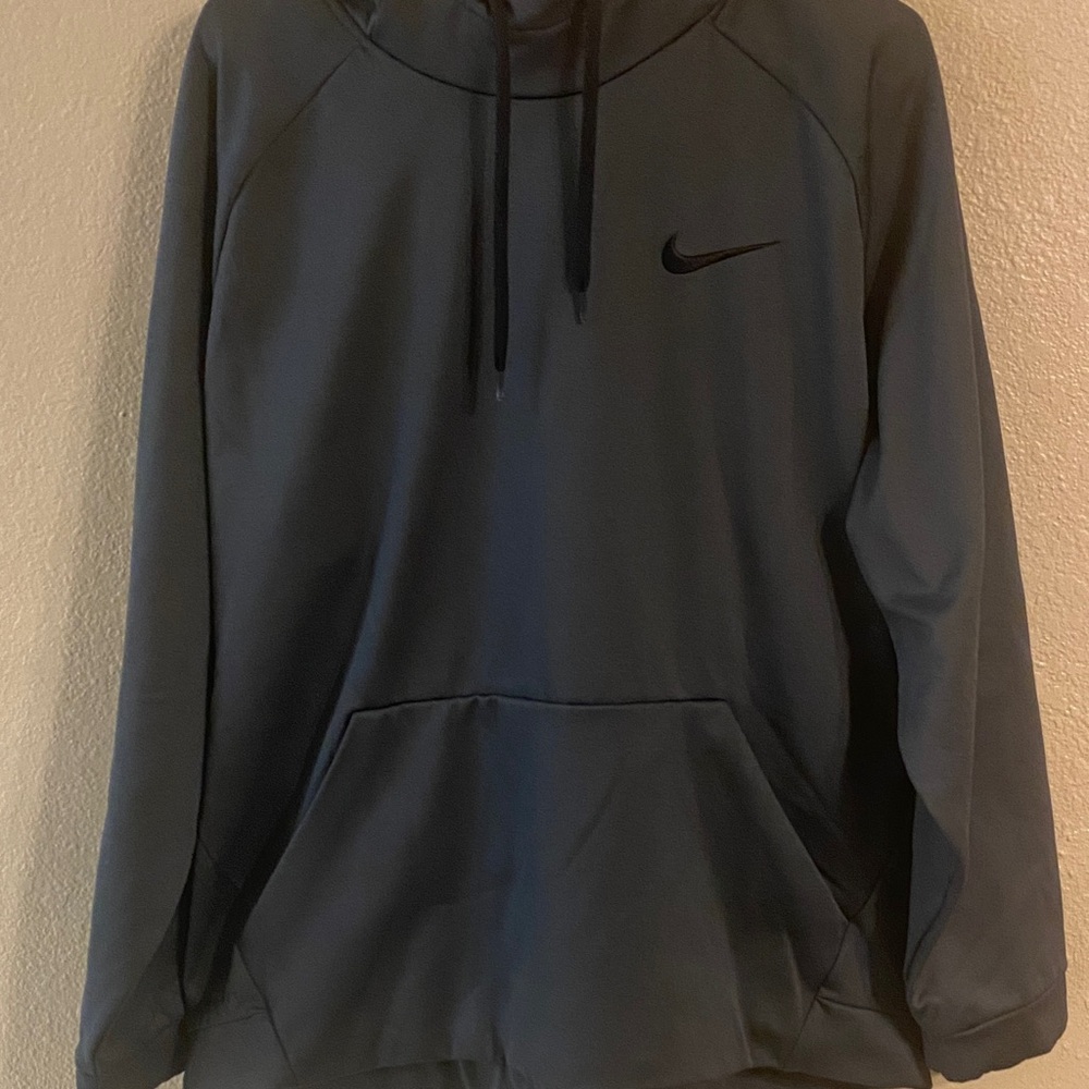 Nike Charcoal Hoodie with Black Swoosh